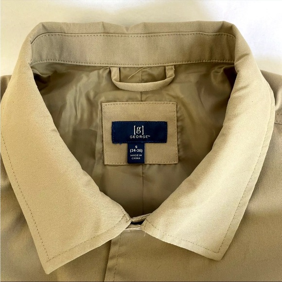 New Mens George Button Up Utility Jacket Sz S NWT Stonewash - Picture 6 of 9